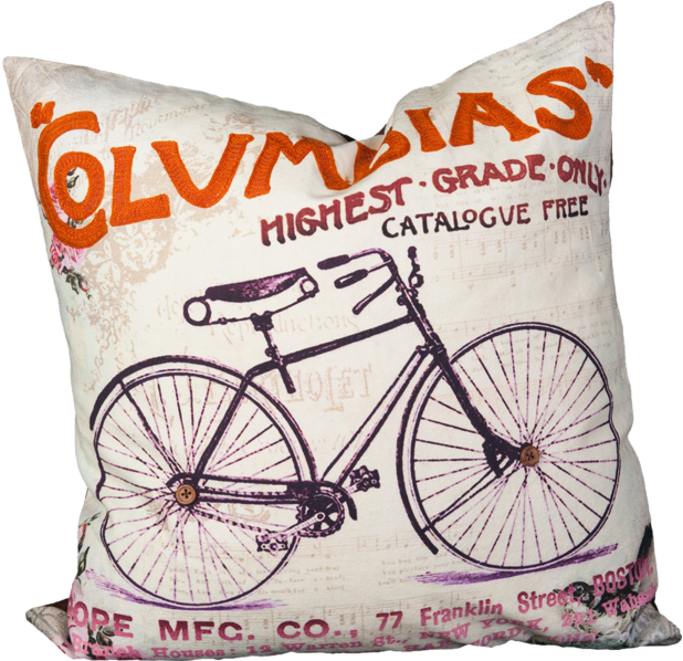 Columbias Bike Pillow, Bohemia Pillow - Vintage Bicycle Poster 5'x7'area Rug (1023x597), Png Download