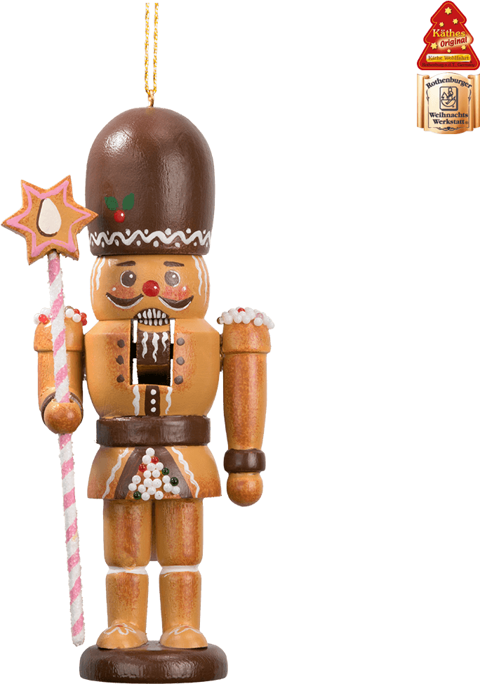 Gingerbread Man Holzknackl, - Cartoon (1000x1000), Png Download