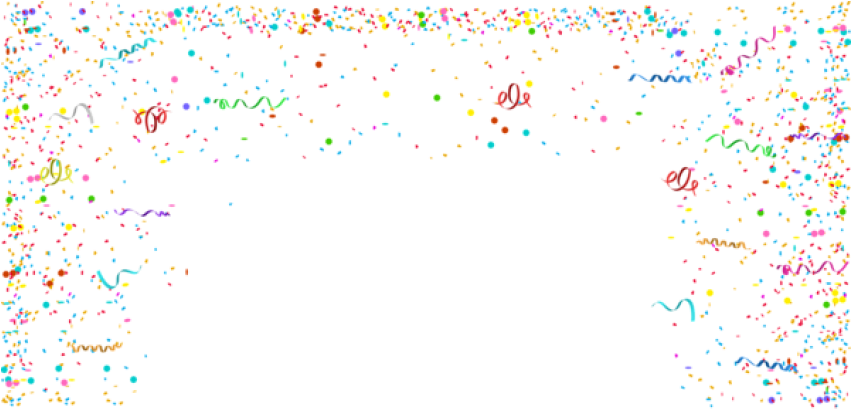 Free Png Confetti Transparent Png Images Transparent - お祝い 背景 フリー 素材 (850x416), Png Download