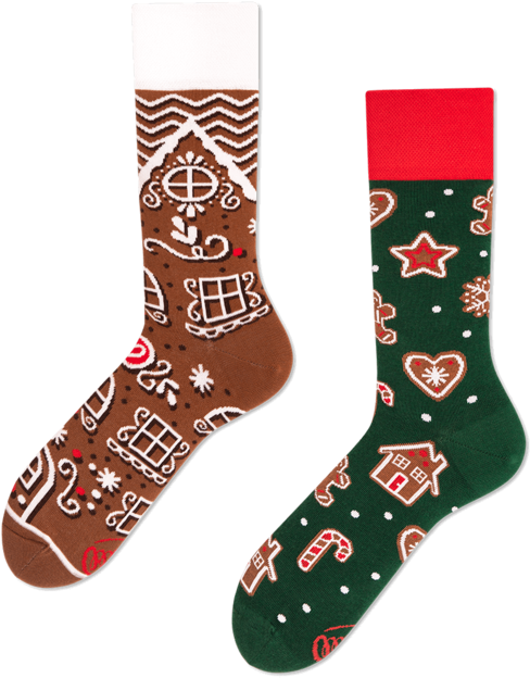 The Gingerbread Man - Sock (600x750), Png Download