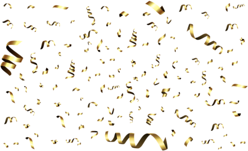 Free Png Confetti Gold Transparent Png Images Transparent - Portable Network Graphics (850x515), Png Download