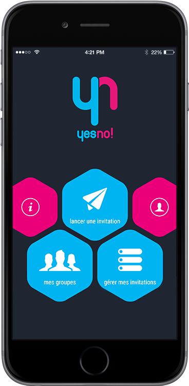 Iphone Avec L'application Yesno - Mobile Phone (400x775), Png Download