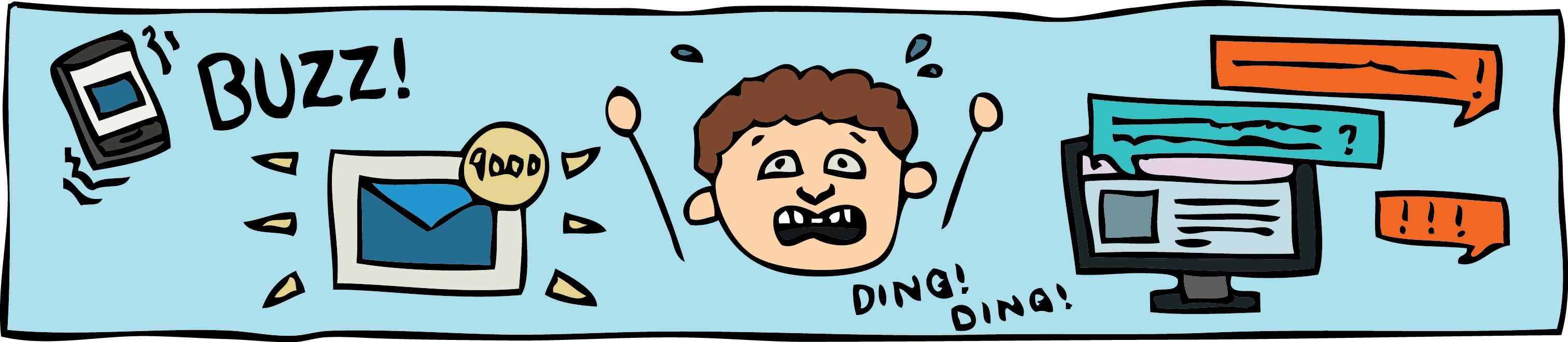 Work-related Technology Distractions - Email (3024x660), Png Download