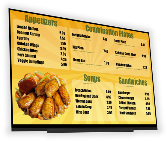 Revel Digital Is A Next Generation Platform For Digital - Digital Menu Boards Soup (631x500), Png Download