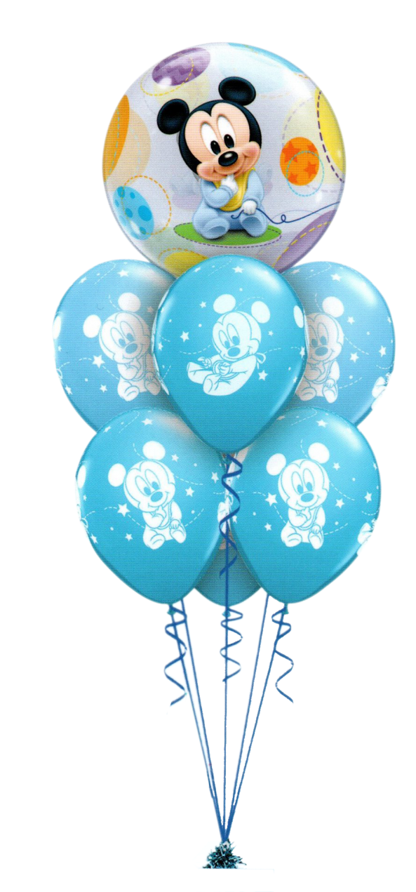 Mickey Mouse Baby Luxury - 22 Bubble Baby Mickey Mouse Balloon (600x1270), Png Download