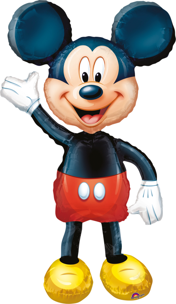 Foil Airwalker Disney Mickey Mouse Balloon - Mickey Airwalker Jumbo Balloon (593x1024), Png Download