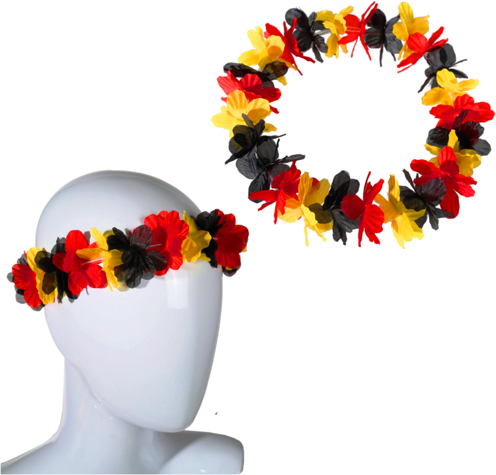 Flower Chain Chin Wrist German Flag - Fußball Wm Fanartikel 2018 (1000x1000), Png Download