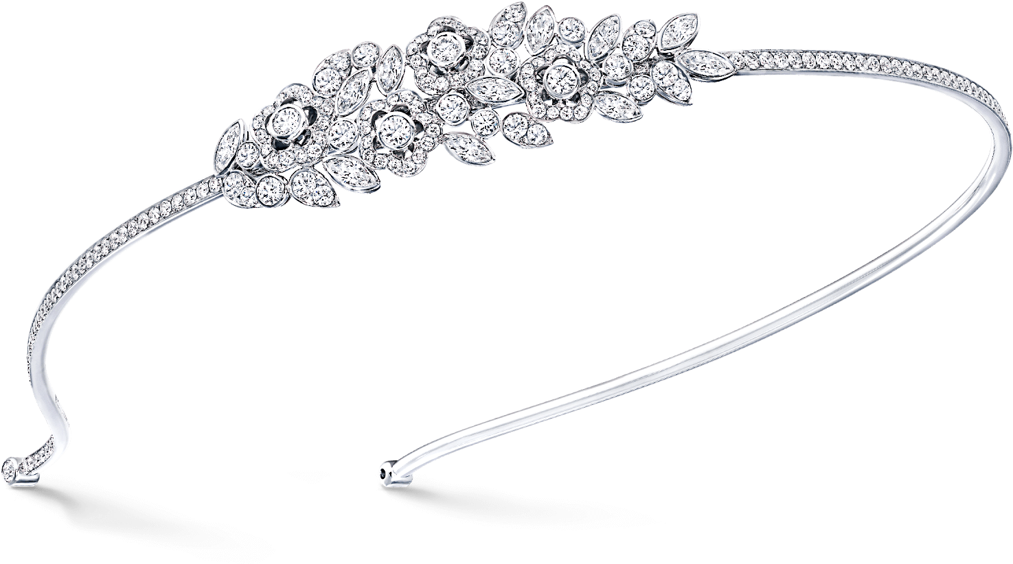 A Graff Bridal Diamond Hair Band Featuring A Diamond - Tiara (2000x2000), Png Download
