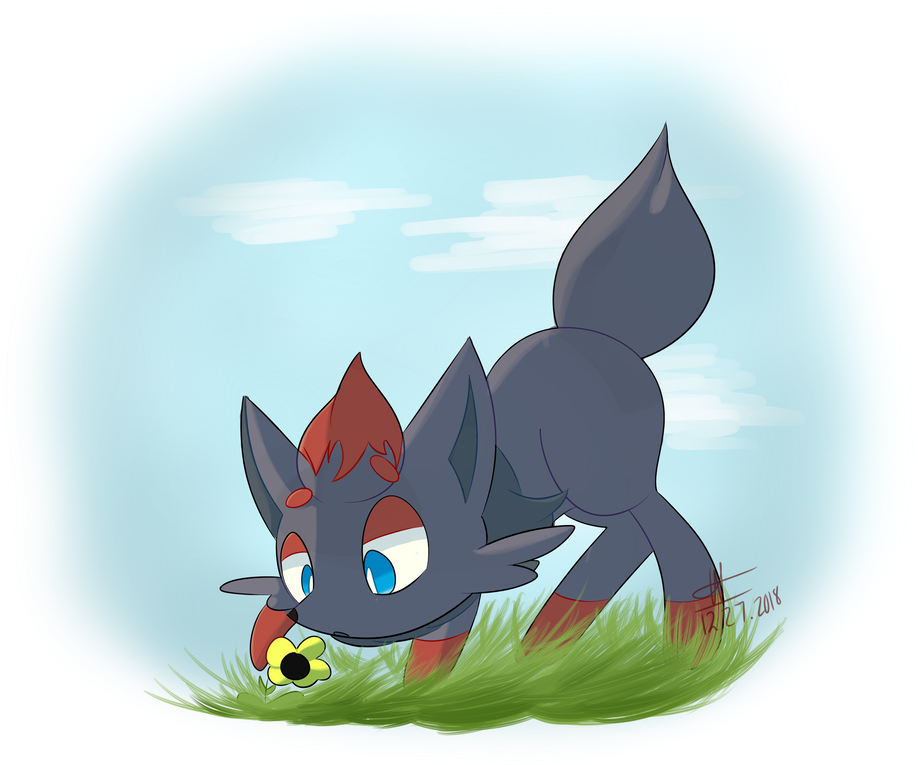 Zorua By Werewolfsans101 - Cartoon (964x829), Png Download