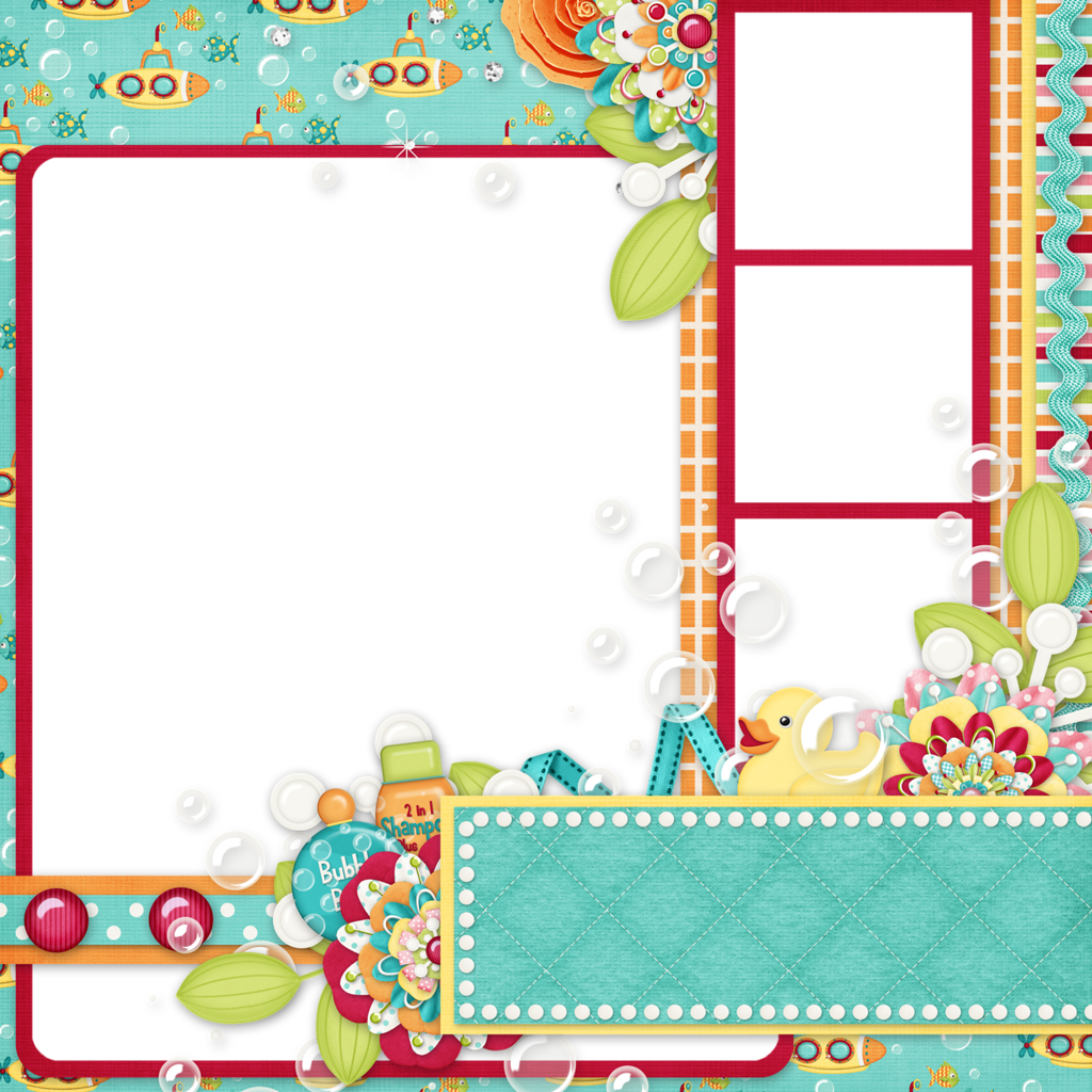 B *✿* Squeakyclean, Scrapbook Borders, Scrapbook Paper, - Picture Frame (1024x1024), Png Download