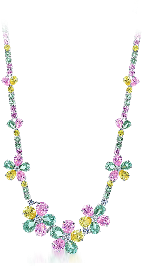 Flower Necklace - Necklace (900x900), Png Download
