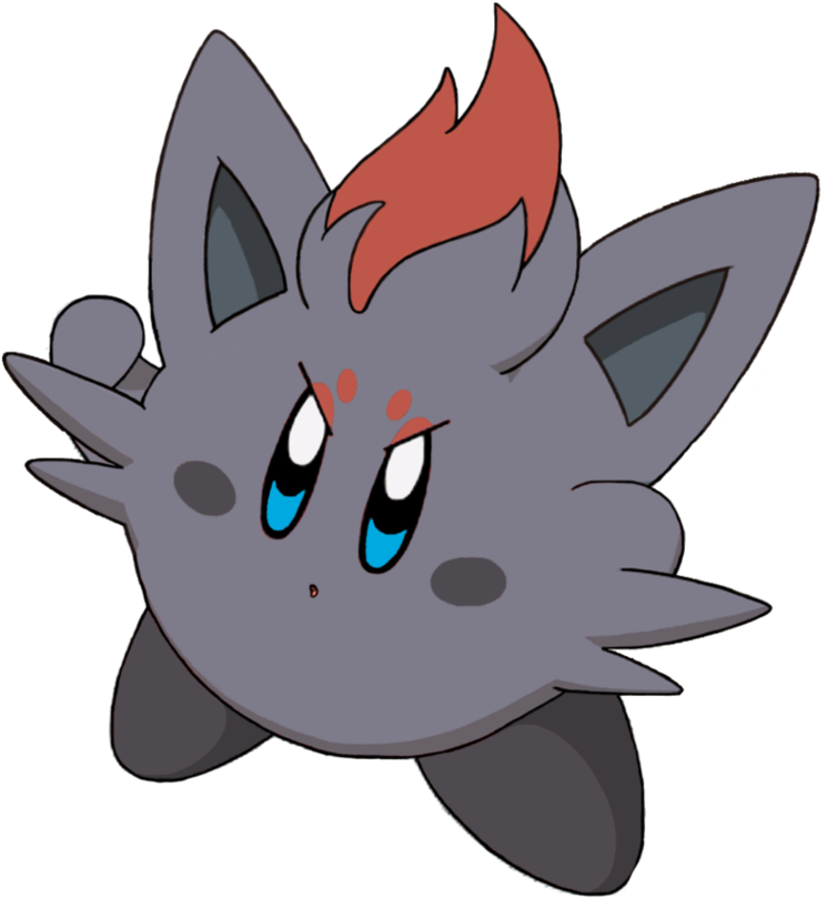 Zorua Kirby Pokemon Kirby Crossover=awesome - Kirby Pokemon Legendarios (843x948), Png Download