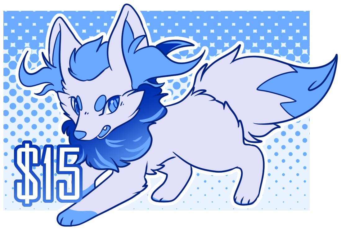 This Is A Shiny Zorua/fennekin Hybrid 15 Usd Flat Dm - Cartoon (1171x810), Png Download