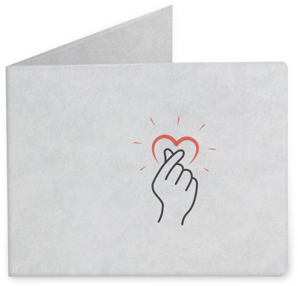 Carteira Finger Heart Love De Artesluizgna - Wallet (800x800), Png Download