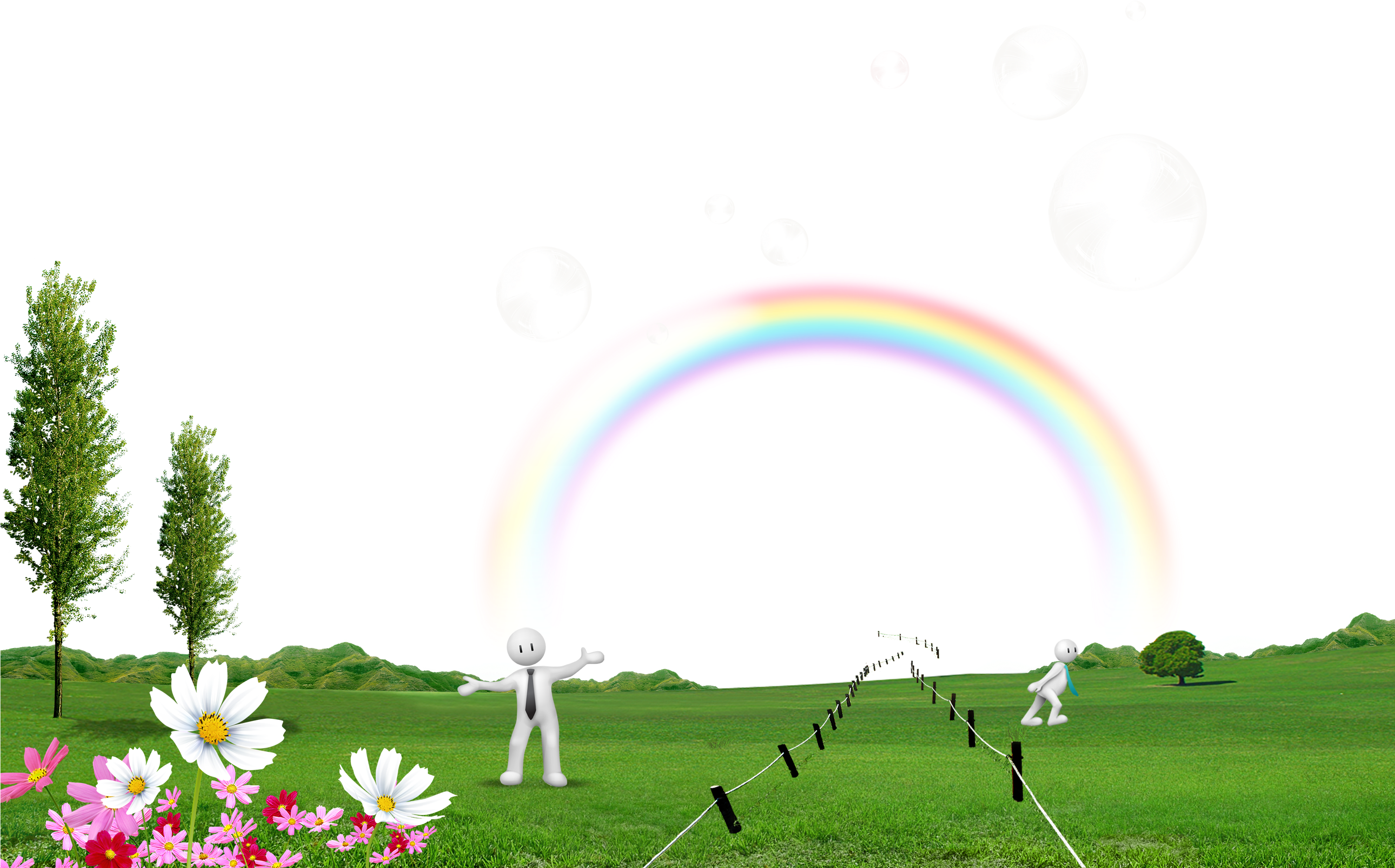 Jpg Transparent Stock Rainbow Cartoon Grass Trees Transprent - Hoffnung Für Alle - Das Neue Testament Und Die Psalmen (3000x2132), Png Download