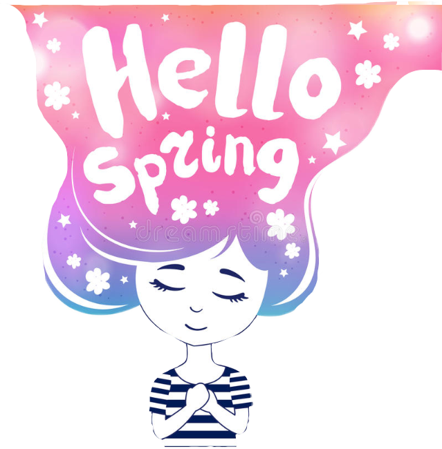 Hello Hellospring Spring Galaxy Galaxyhair Galaxygirl - Poster (639x650), Png Download