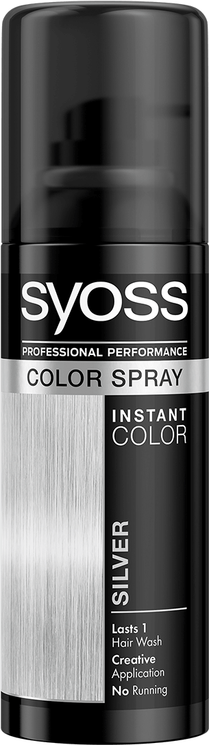 Syoss Com Color Color Spray Silver - Syoss Blue Hair Spray (970x1400), Png Download