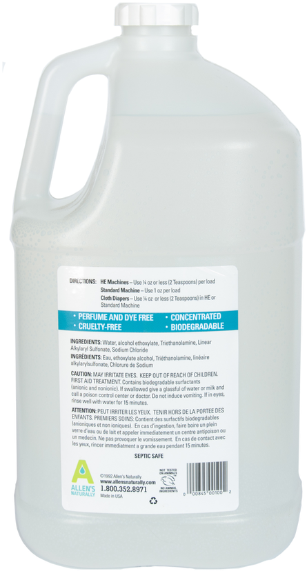 Natural Liquid Laundry & Cloth Diaper Detergent, 1 (1000x1000), Png Download