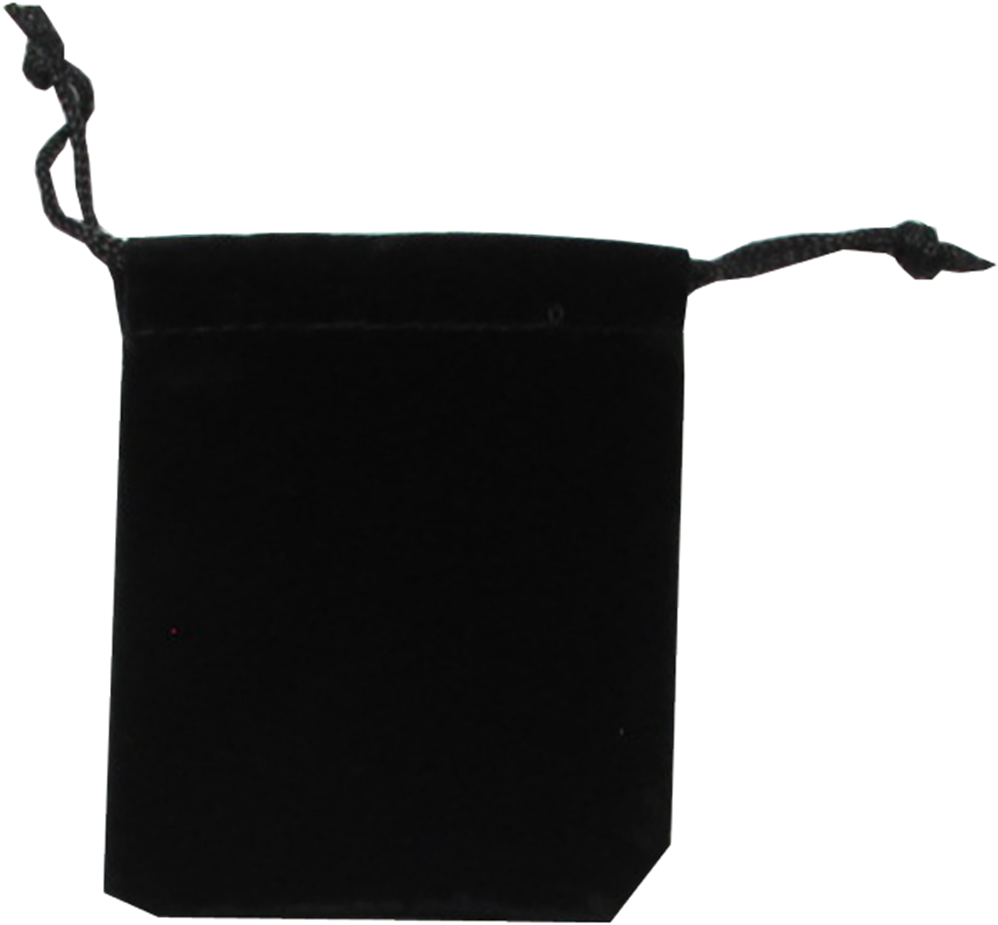 Velvet Drawstring Pouch - 2.75x3.25 Black (1000x941), Png Download
