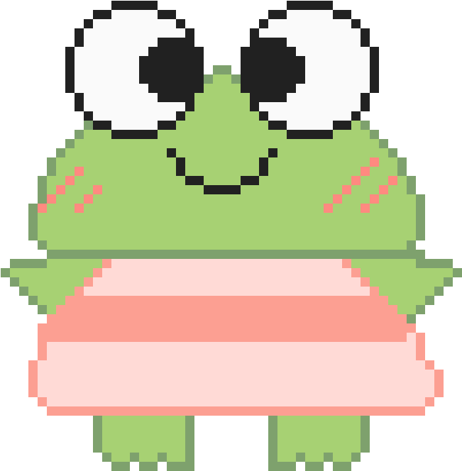 Poorly Drawn Keroppi - Gif (1157x1170), Png Download