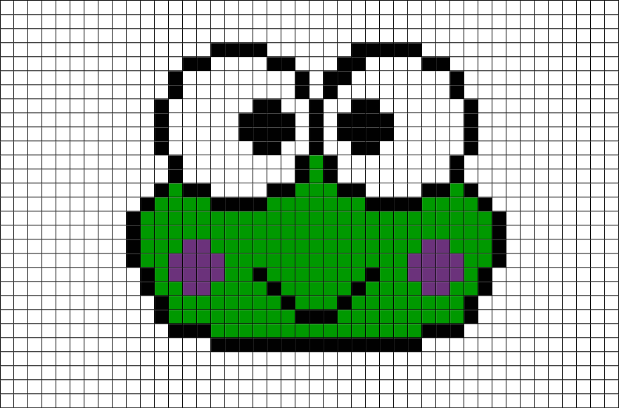 Pixel Art Keroppi (880x581), Png Download.