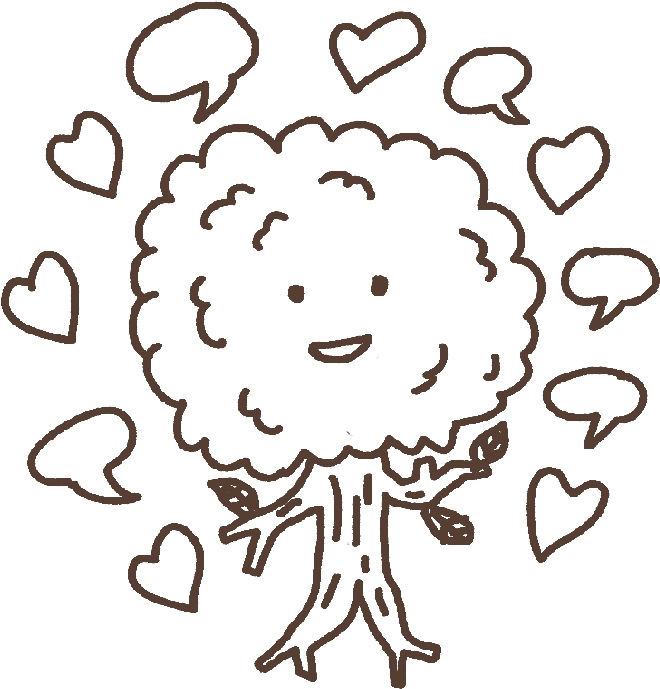 Talking With The Trees - Cartoon (800x834), Png Download