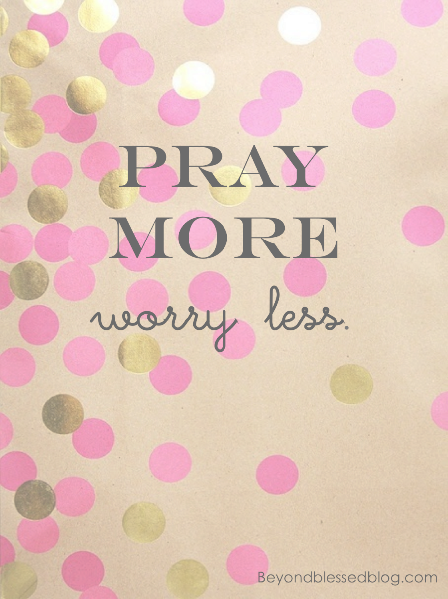 Simple Dotted Background With A Great Message - Pray More Worry Less Iphone (900x1203), Png Download