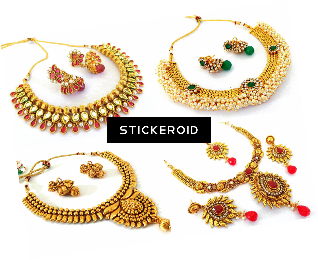 Download Gold Necklace Accessories Gold Covering Jewellery Png PNG