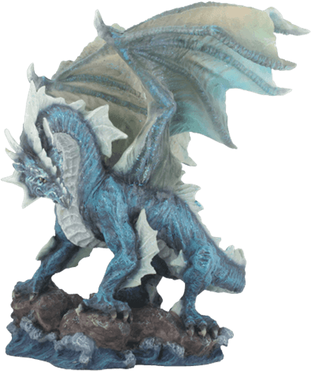 Water Dragon Statue - Dragons Statue (555x555), Png Download