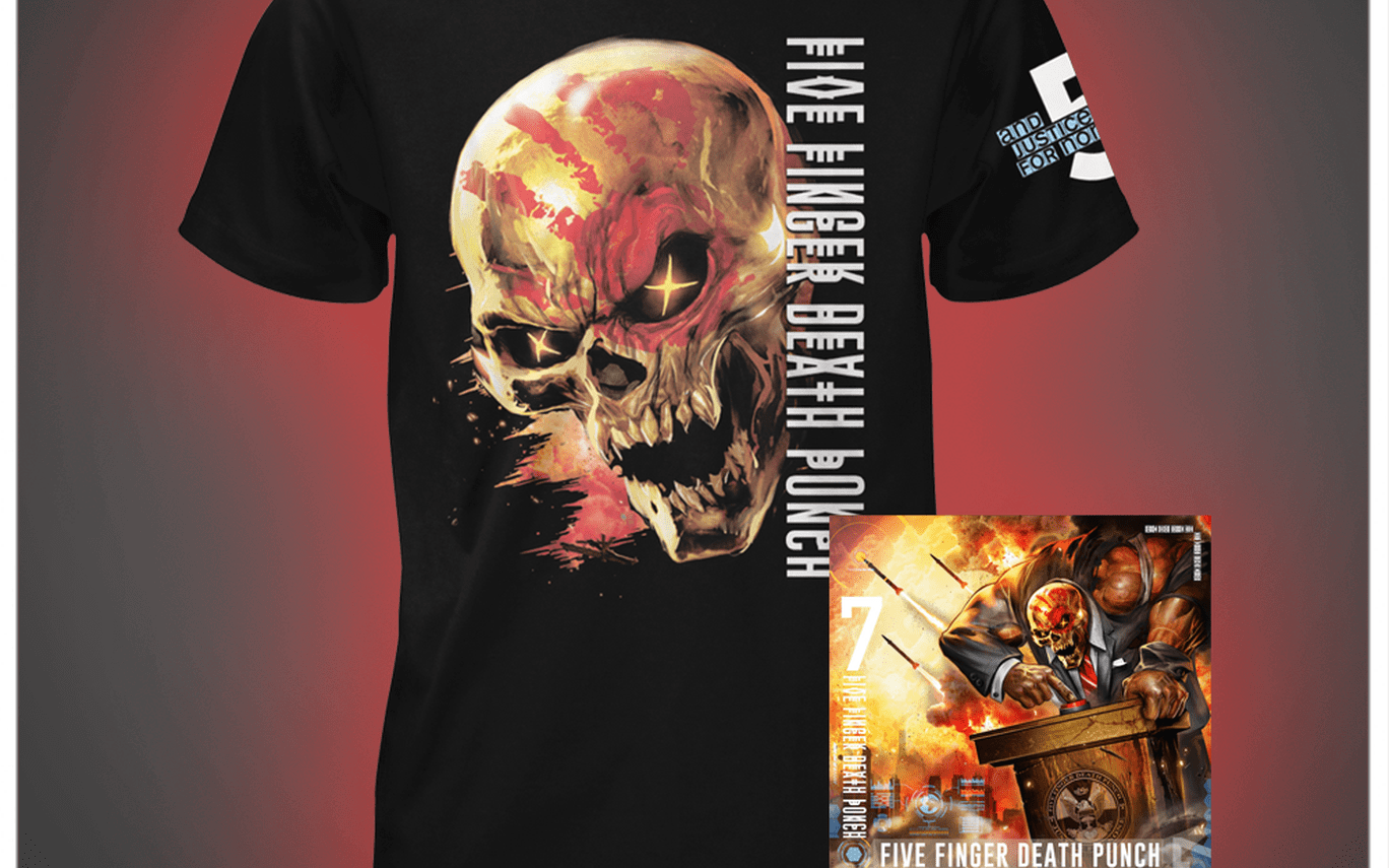 And Justice For None Standard Cd Tee Bundle Five Finger - None Five Finger Death Punch And Justice (1368x855), Png Download