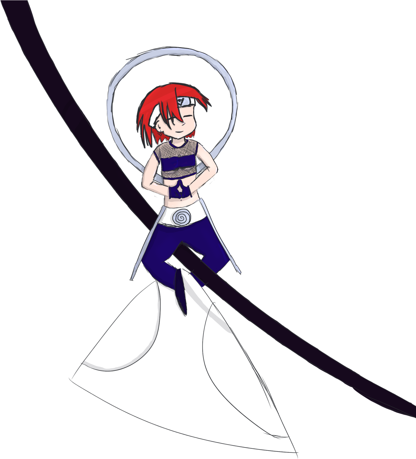 Clothes Pin Ninja - Drawing (1596x1600), Png Download