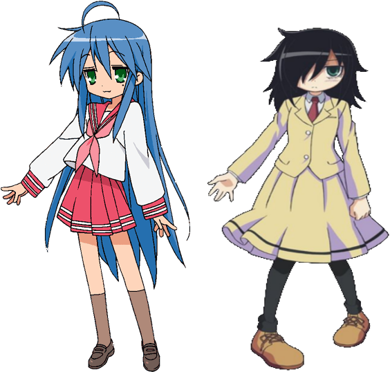 Konata Tomoko - Small Blue Haired Anime Girl (645x537), Png Download