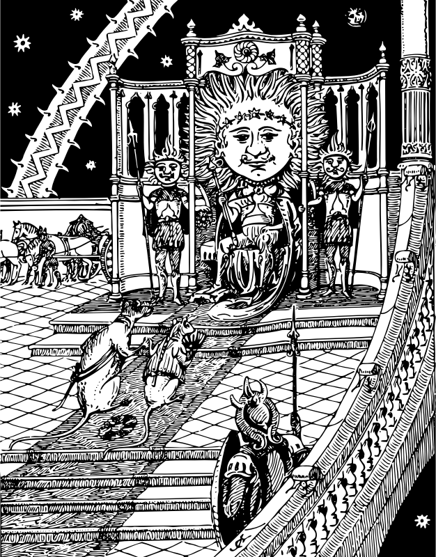 Medium Image - Black Sun God (626x800), Png Download