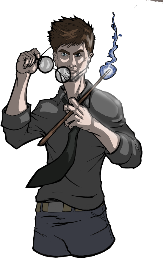 Harry Potter پیپر وال Called Daniel Radcliffe And Rupert - Cartoon (587x898), Png Download