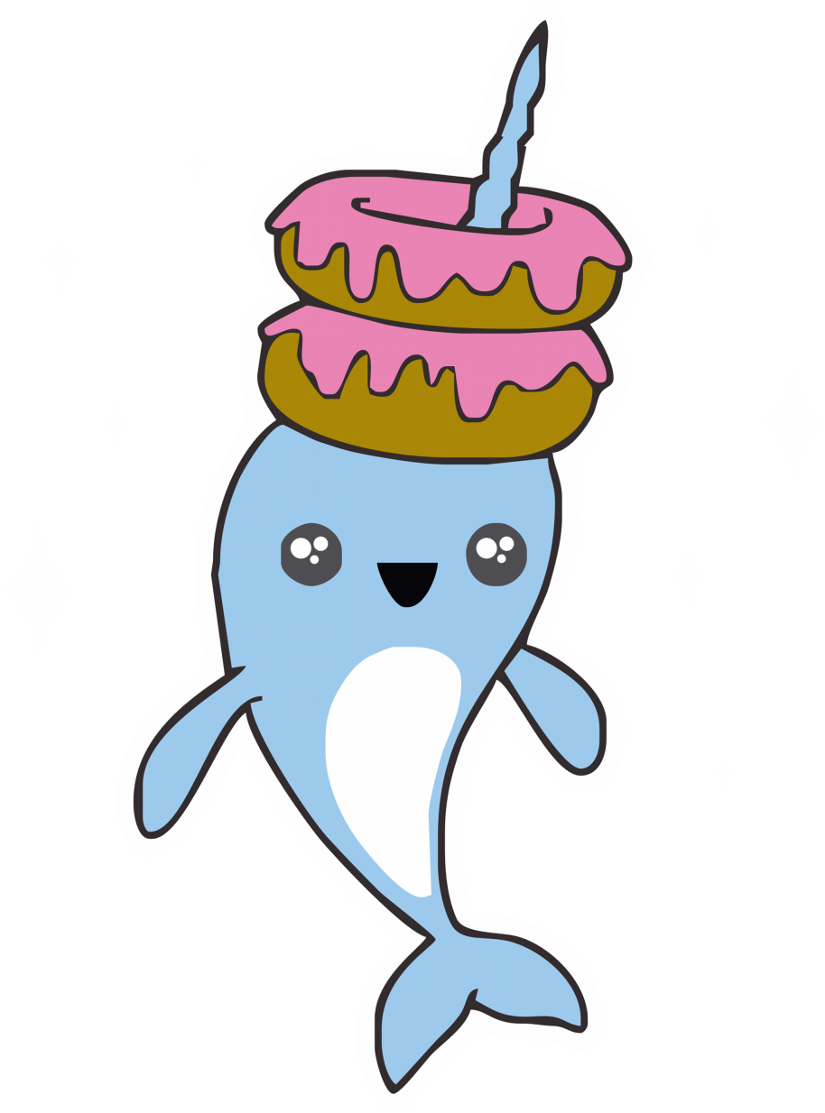 Narwhal Svg Kawaii Clip Transparent Library - Donut Narwhal (1000x1500), Png Download
