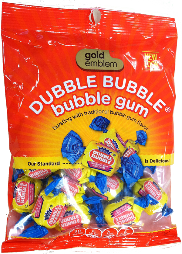 Dubblebubble Front - Gold Emblem Bubble Gum, Dubble Bubble - 5 Oz (600x835), Png Download