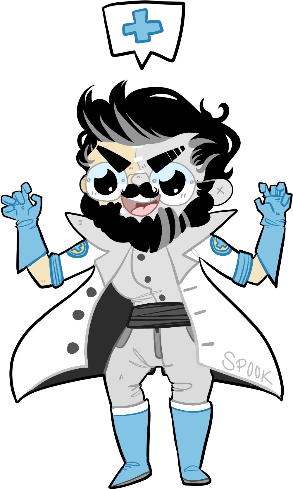 Tf2 Team Fortress 2 Blu Medic Medic Oc Tf2 Oc Tf2 Art - Cartoon (1255x1821), Png Download