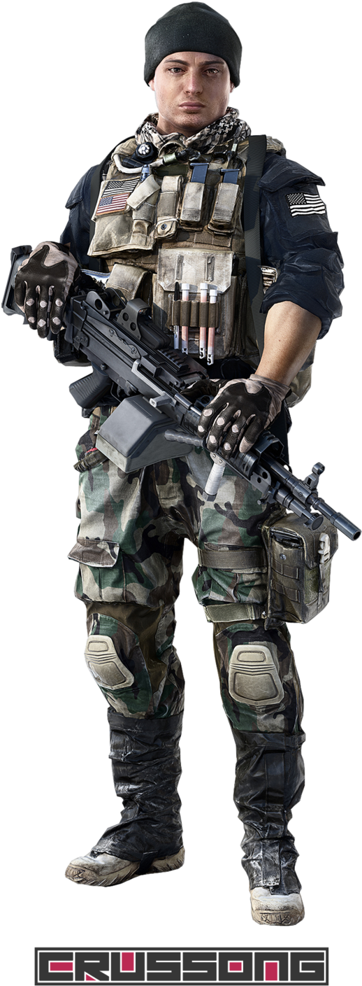 Soldier Png Image - Battlefield 4 Characters (554x1443), Png Download