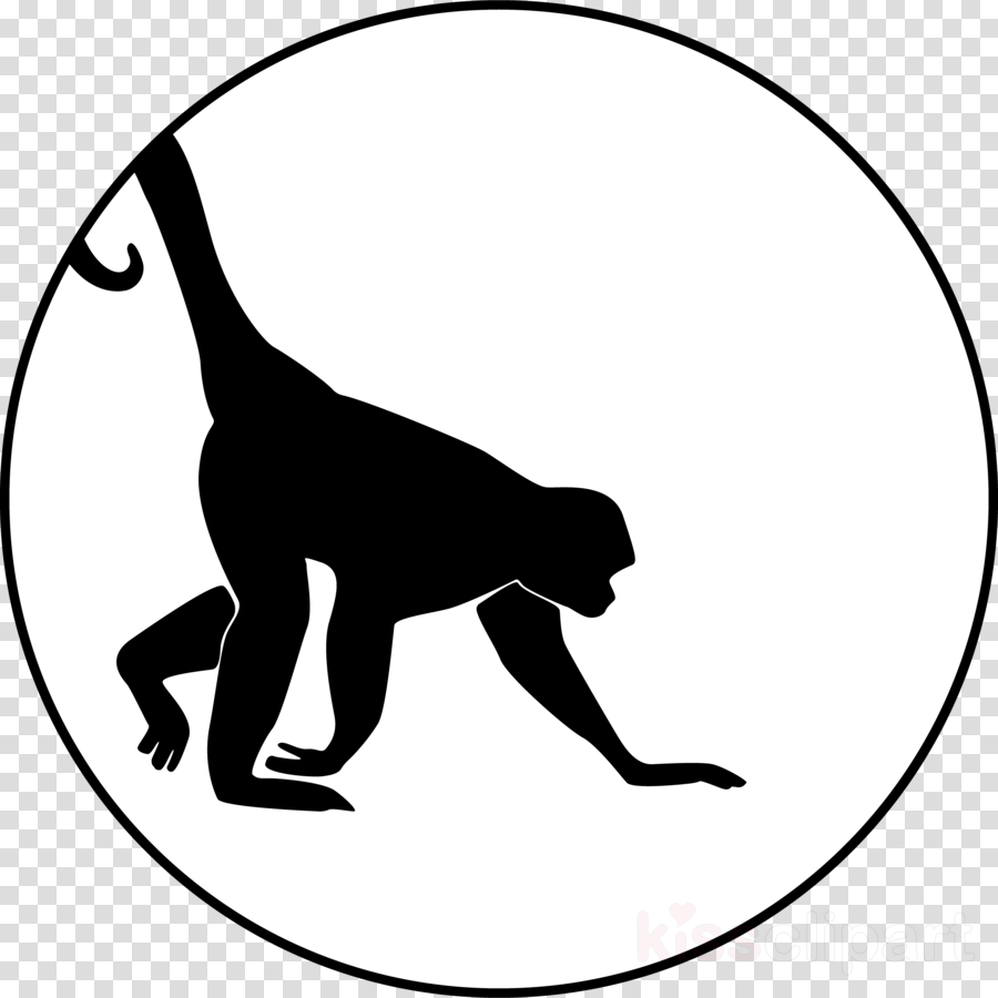 Spider Monkey Silhouette Clipart Cat Clip Art - Indonesia University Of Education (900x900), Png Download