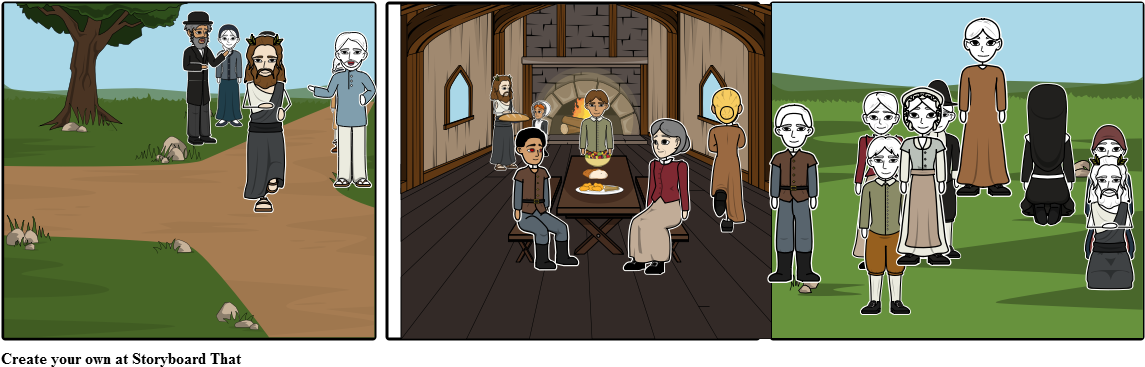 Jesus - Cartoon (1164x385), Png Download