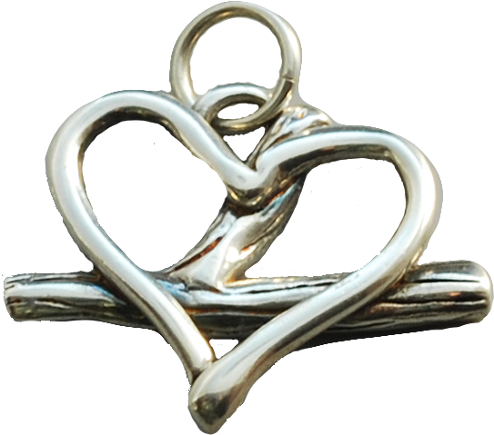 Heart Charm Sterling Silver V=1527226906 - Teva Jane Llc (1100x1100), Png Download