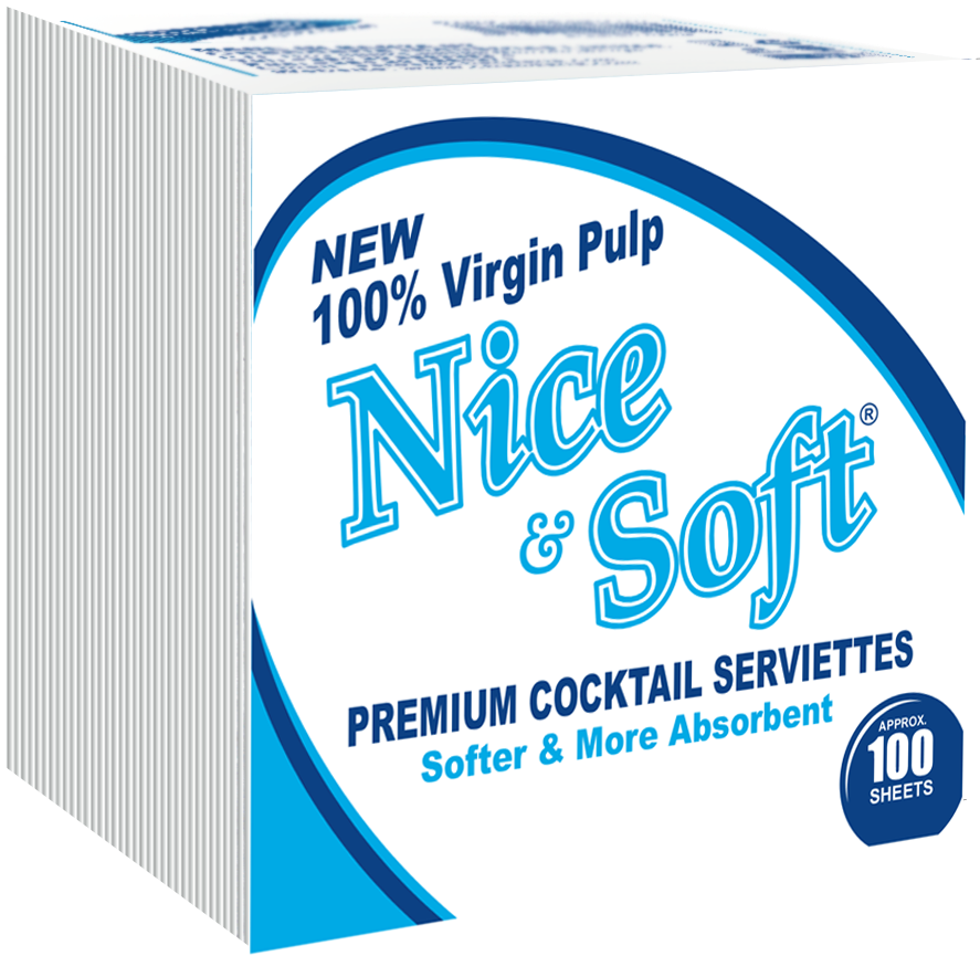 Nice & Soft Cocktail Napkin Tissue - Rice (945x938), Png Download