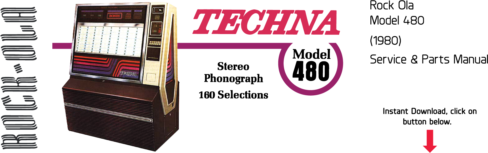 Rock Ola 480 Techna - Rock-ola (1900x600), Png Download