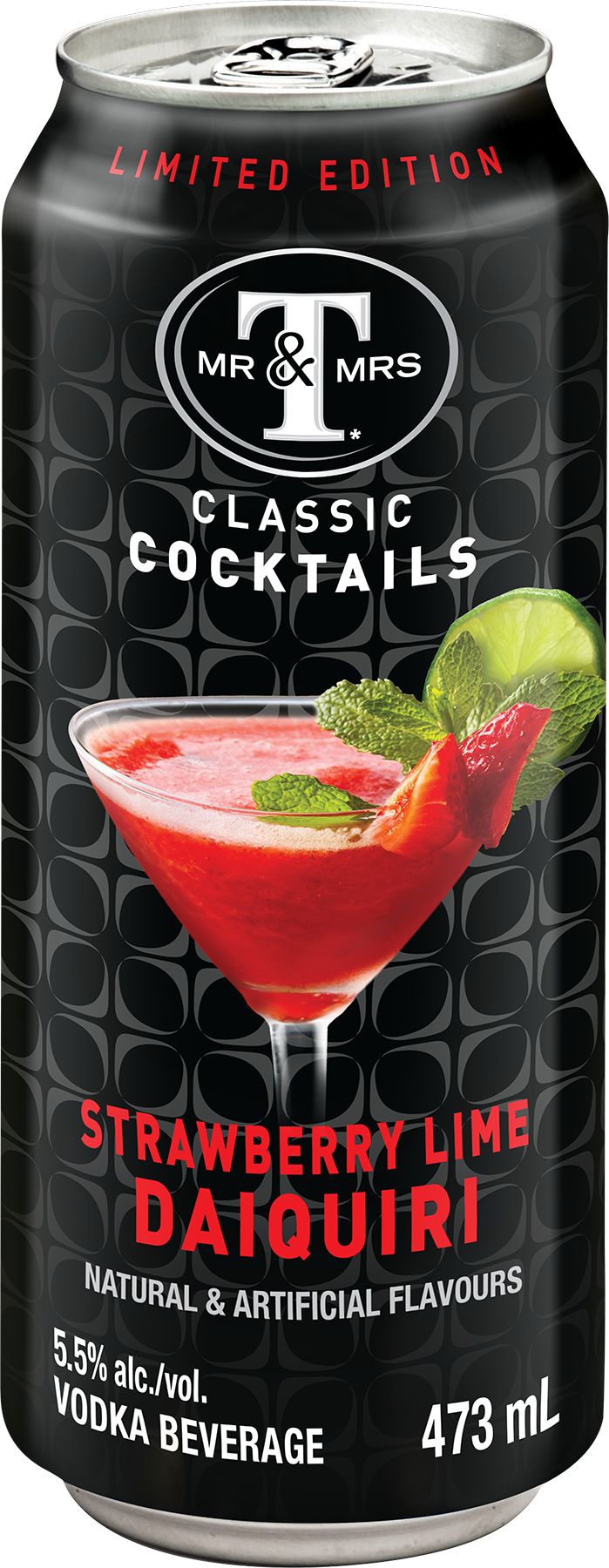 Mott's Mr & Mrs T Classic Cocktails Strawberry Lime - Mr & Mrs T Fiery Pepper Bloody Mary Mix, 5.5 Fl (699x1800), Png Download
