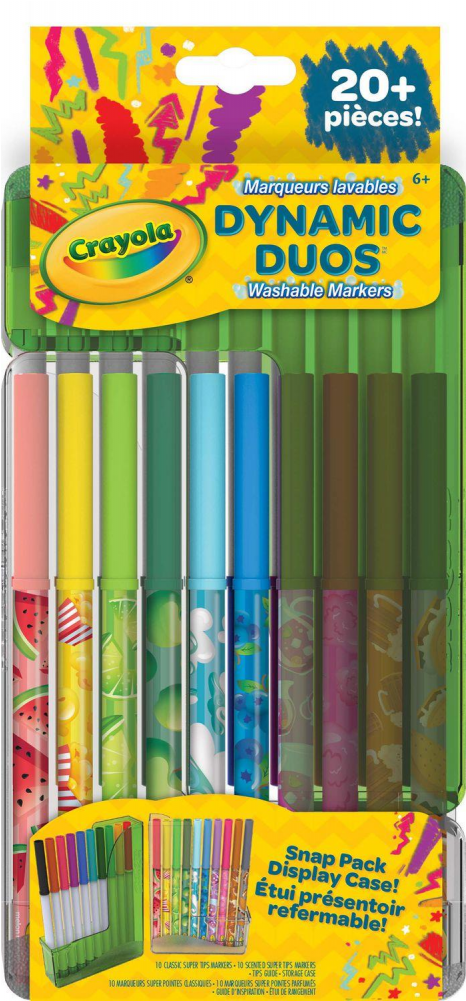 Ended - Crayola Dynamic Duos Super Tips Markers (1000x1000), Png Download