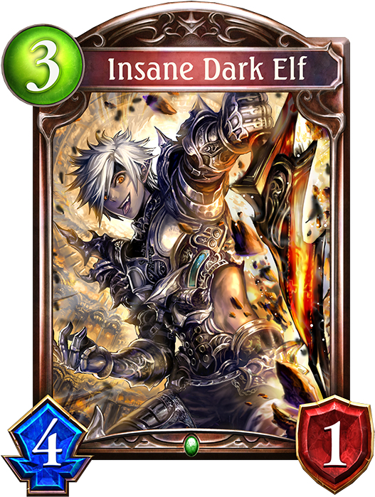 Insane Dark Elf - Nightmare Shadowverse (536x698), Png Download