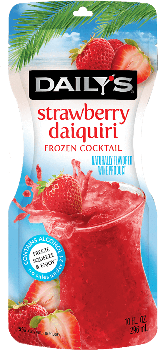 Dailey's Cocktails Strawberry Daiquiri - Daily's Daiquiri (560x1200), Png Download