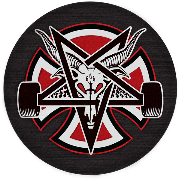 Inde Pentagram Cross Adhesive Back Patch - Independent Trucks X Thrasher (596x600), Png Download