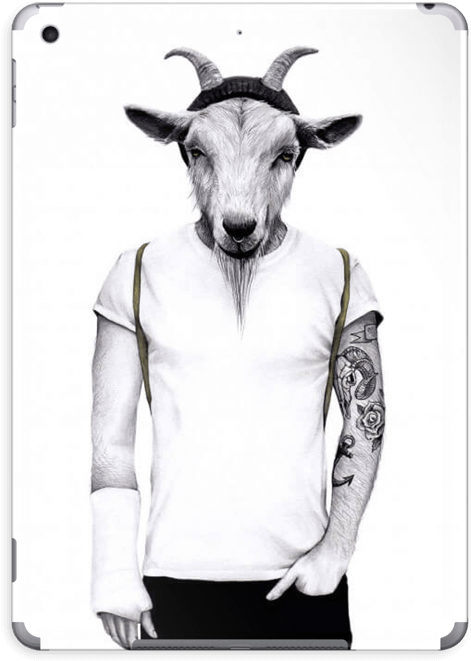 Hipster Goat Skin Ipad - Sanna Wieslander (577x800), Png Download