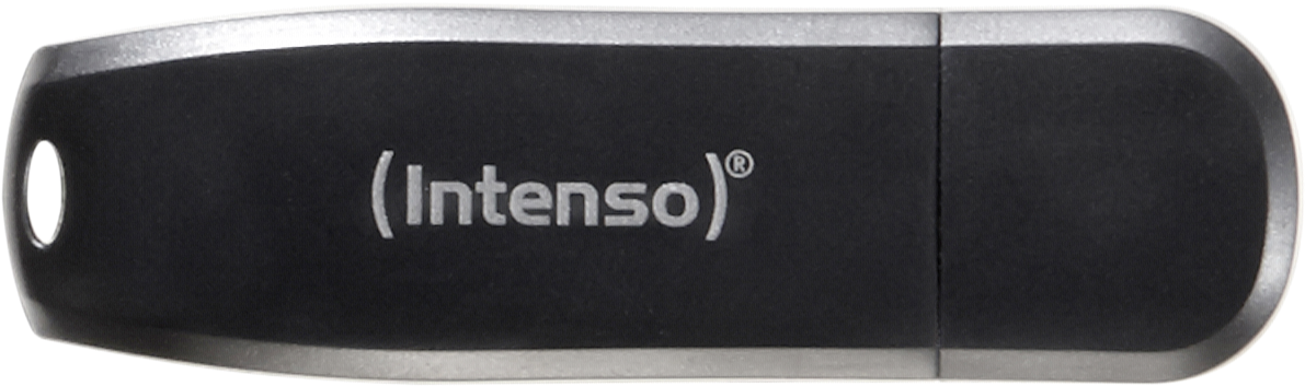 Intenso Speed Line Usb Flash Drive - 32 Gb - Black (1200x361), Png Download